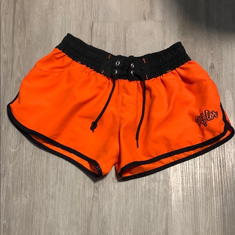 Women's Orange Athletic Shorts